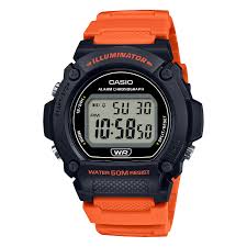 Reloj Casio W-219h-4a Color Naranja