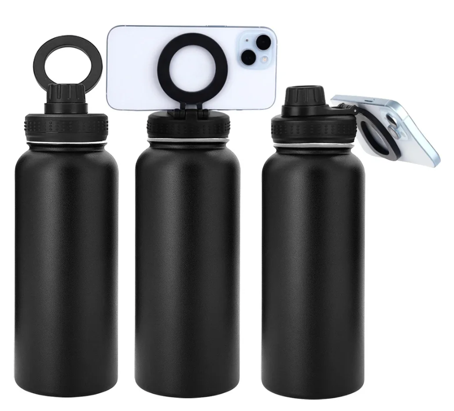 Botella Con Soporte Magnetico para Iphone o Cualquier Telefono Inteligente